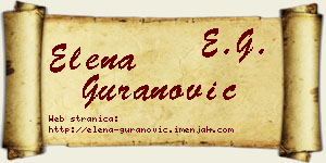 Elena Guranović vizit kartica